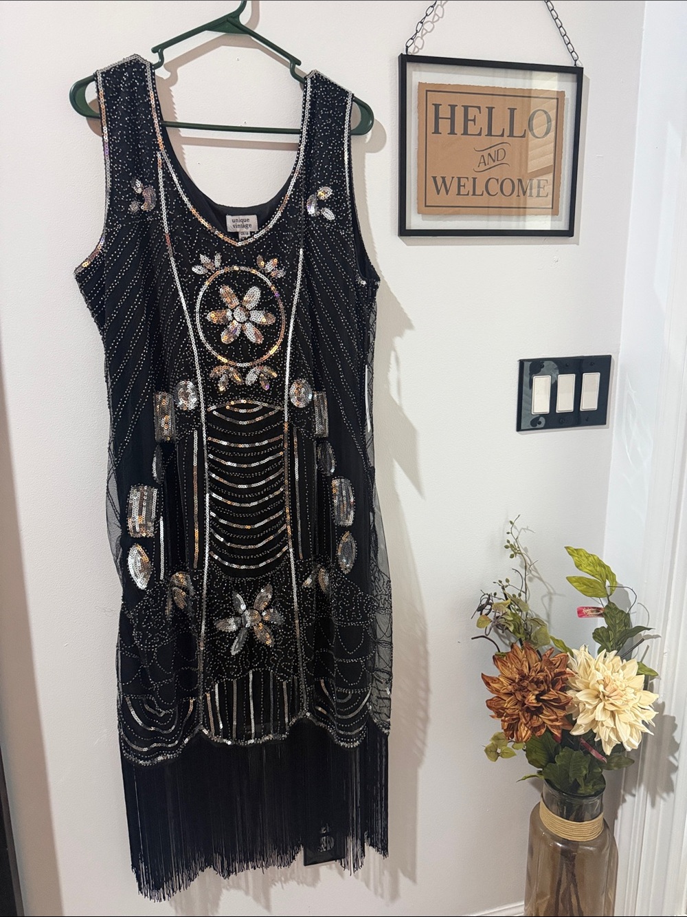 Vintage inspired 1920 style dress